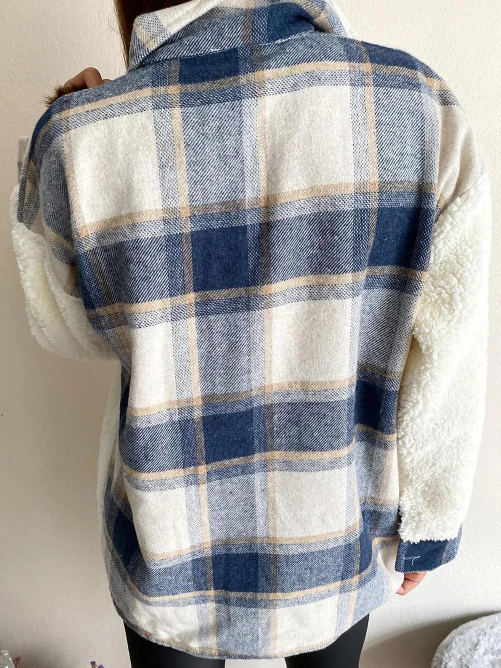 Button-Front Fuzzy Jacket, view 2