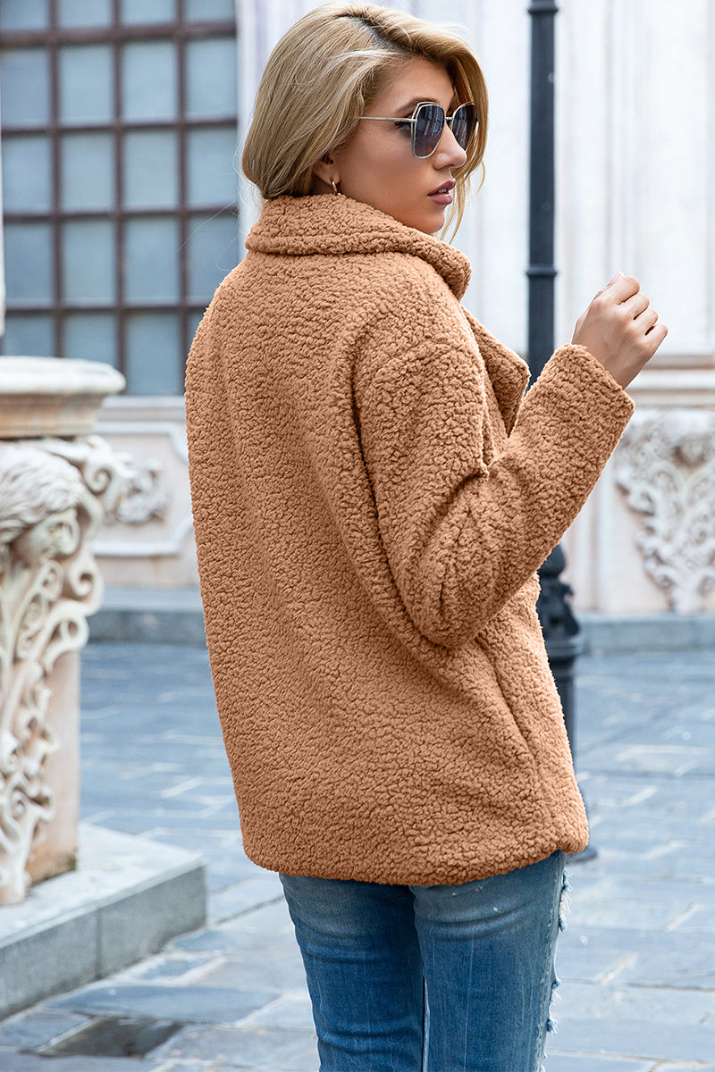 Lapel Sherpa Coat, view 34