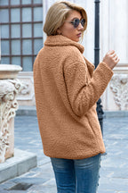 Lapel Sherpa Coat, view 34