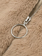 Full-Size Cropped Faux-Fur Jacket, view 4
