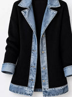 Contrast-Trim Ribbed Knit Cardigan, product view 5