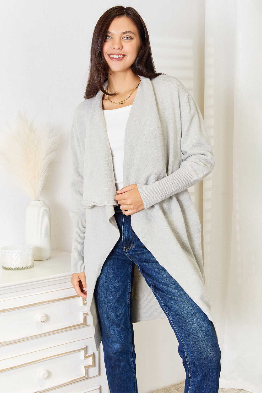Longline Pocket Knit Cardigan