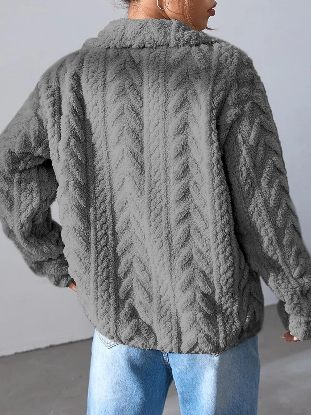 Fuzzy Pocket Zip Jacket, view 9