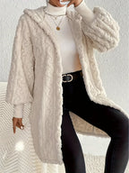 Open-Front Hooded Fuzzy Jacket, view 4