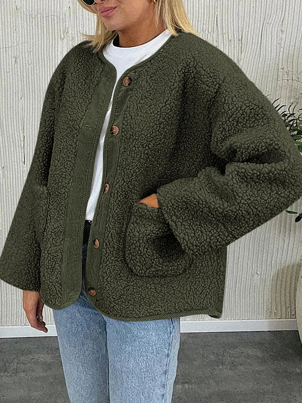 Sherpa Button-Up Jacket