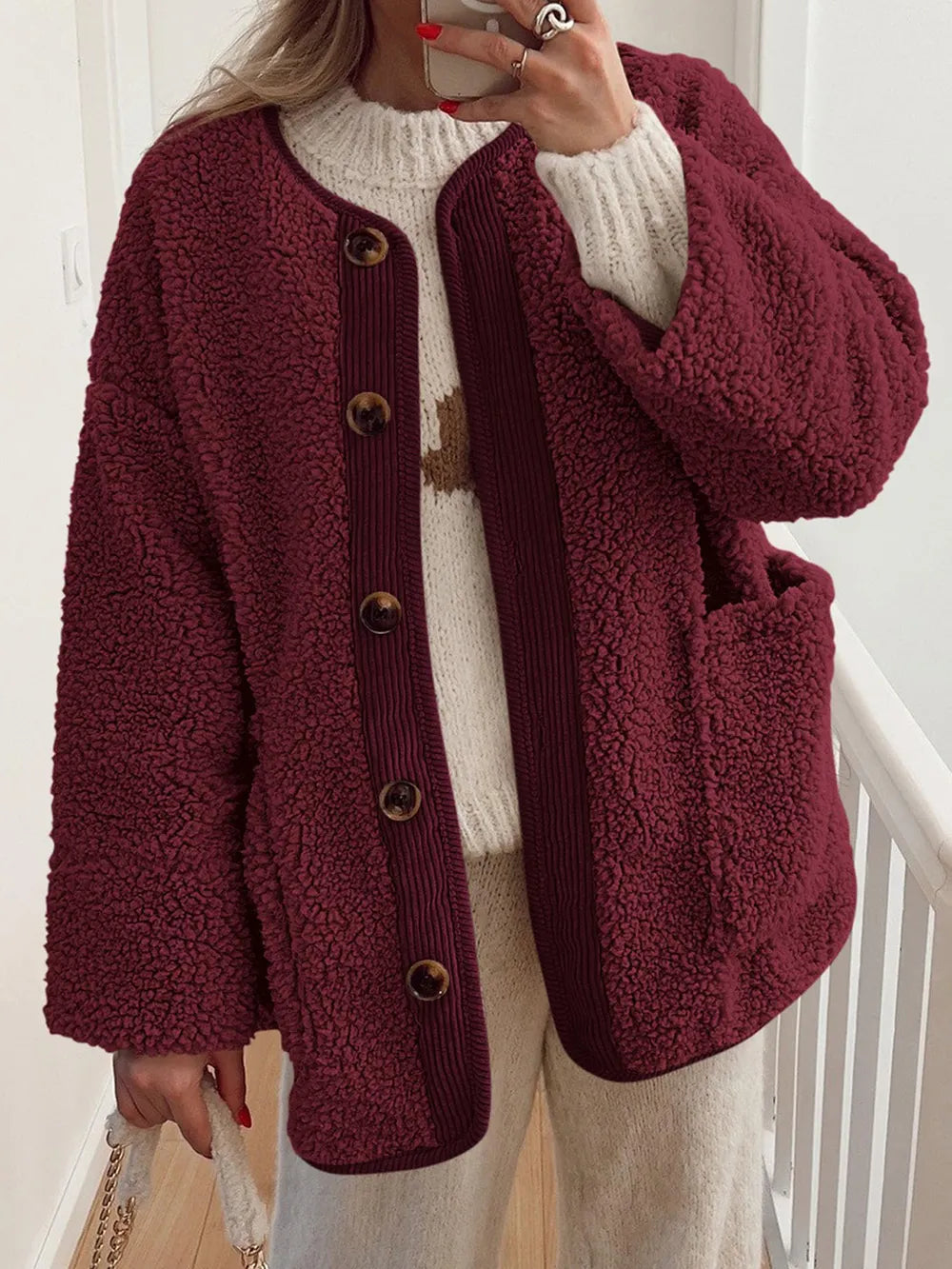 Sherpa Button-Up Jacket