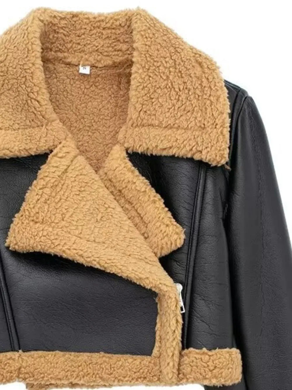 Collared Plush Cropped Jacket, view 16