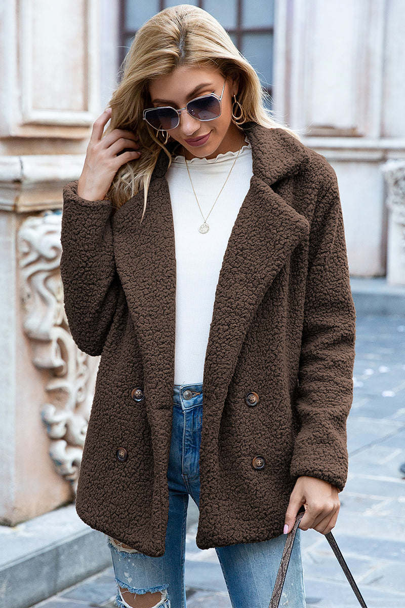 Lapel Sherpa Coat, view 17