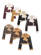Collared Plush Cropped Jacket, view 26