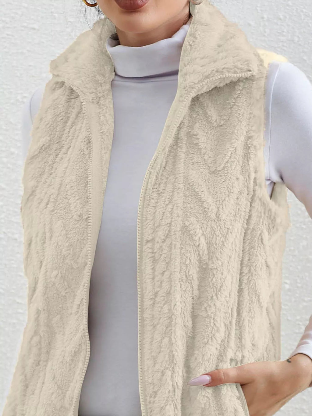 Full-Size Faux-Fur Zip Vest, view 21