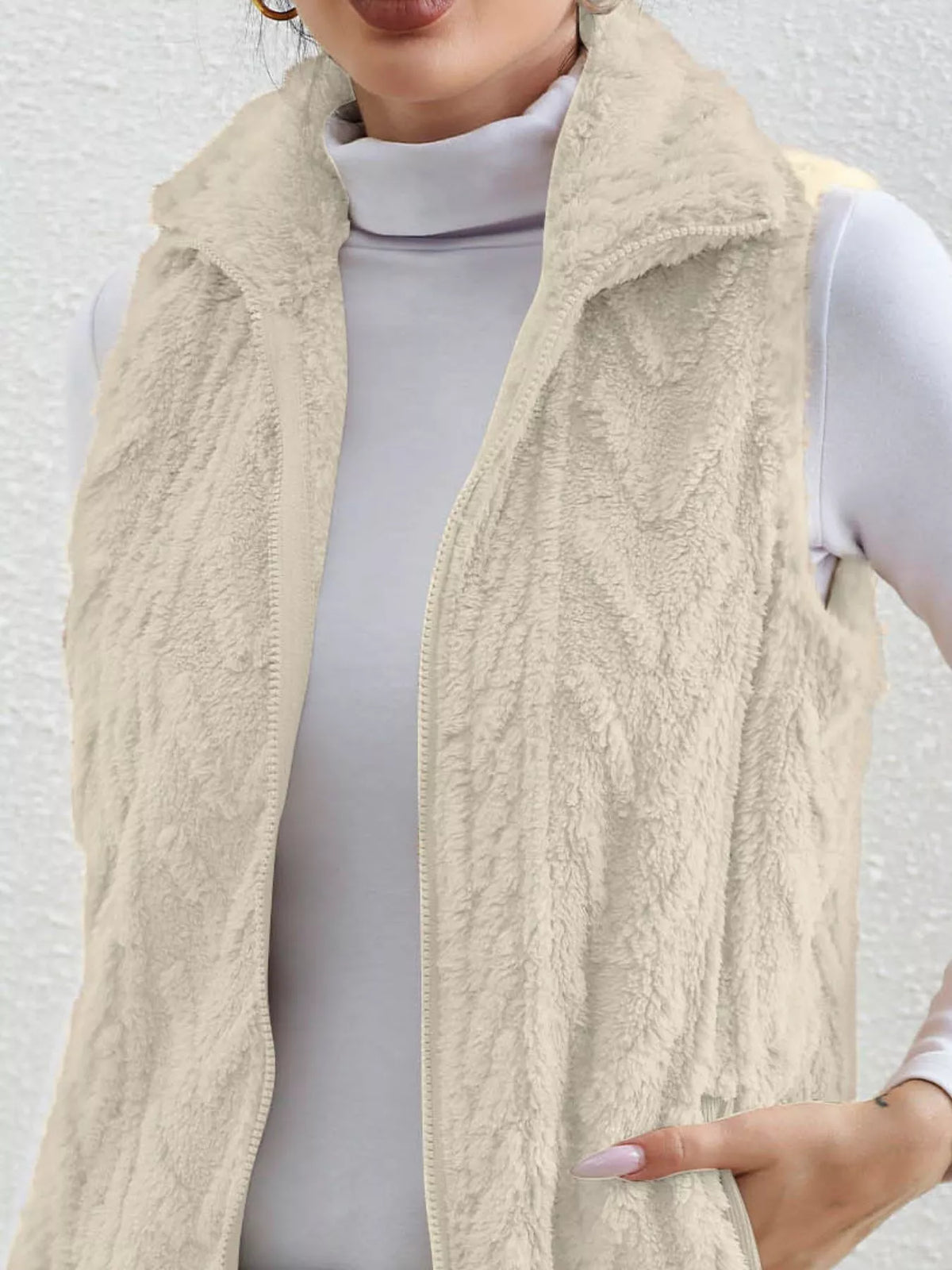 Full-Size Faux-Fur Zip Vest, view 21