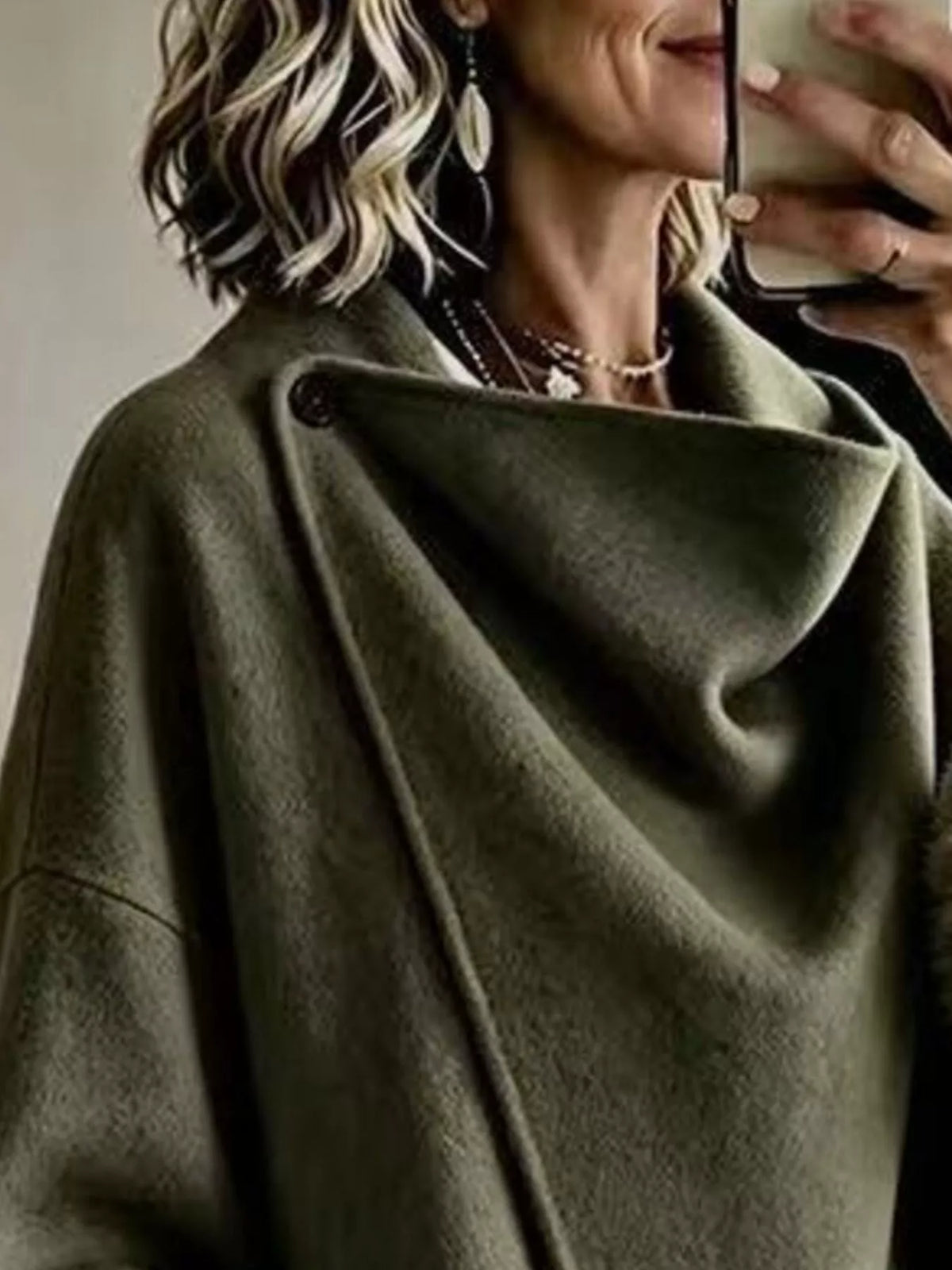Asymmetric Faux-Fur Cuff Jacket