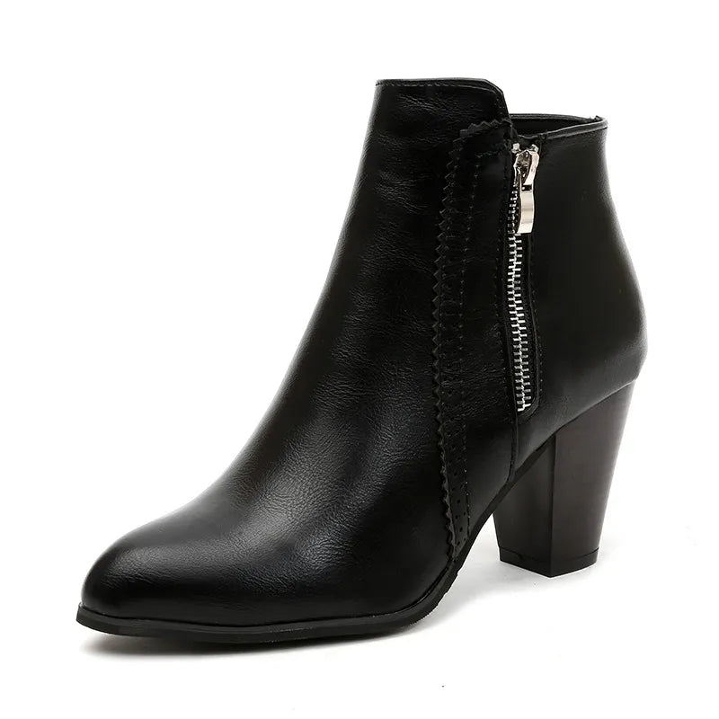 Block-Heel Ankle Boots