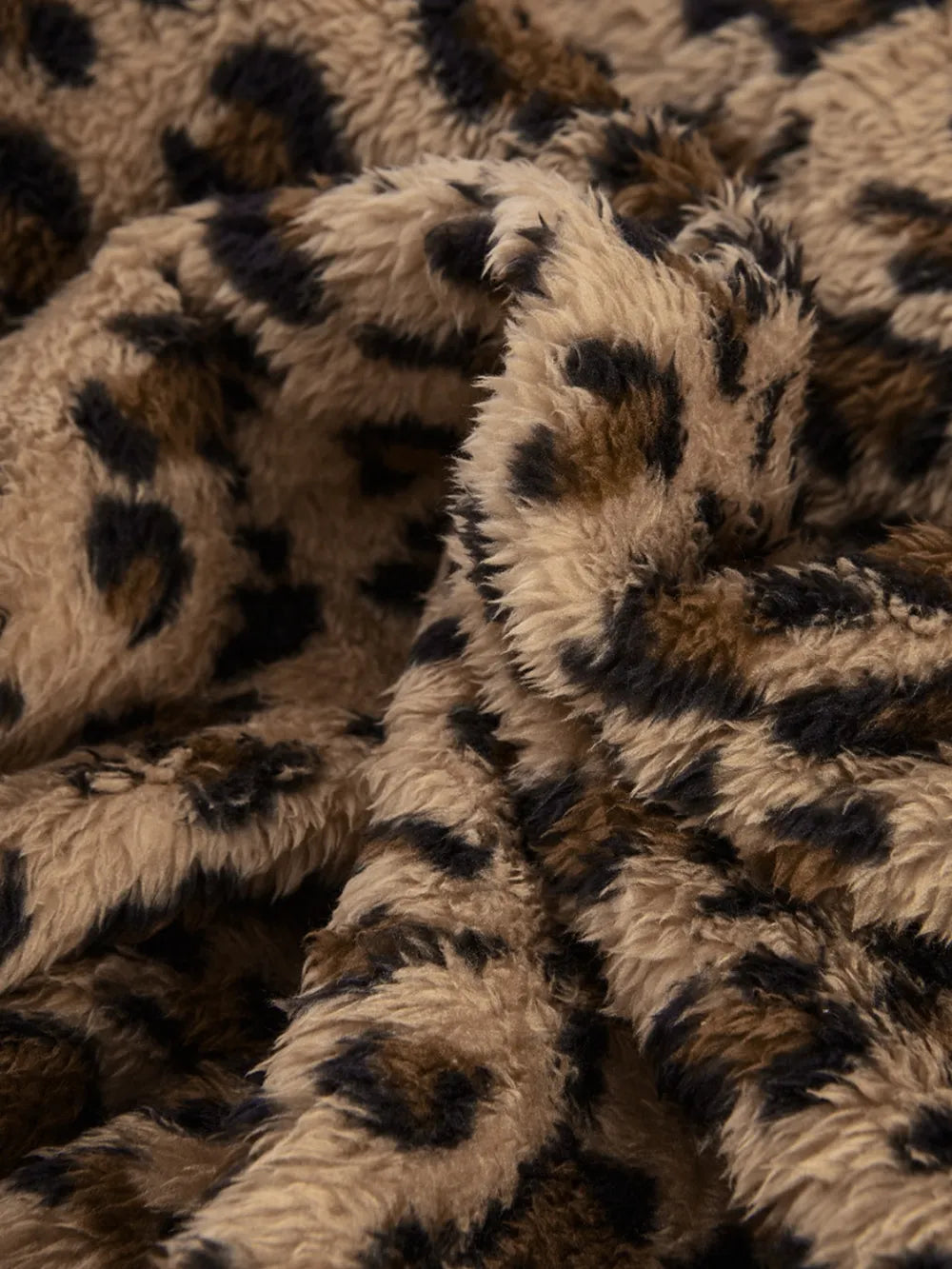 Leopard Hooded Fuzzy Jacket, view 4