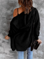 Hooded Textured Jacket with Pockets