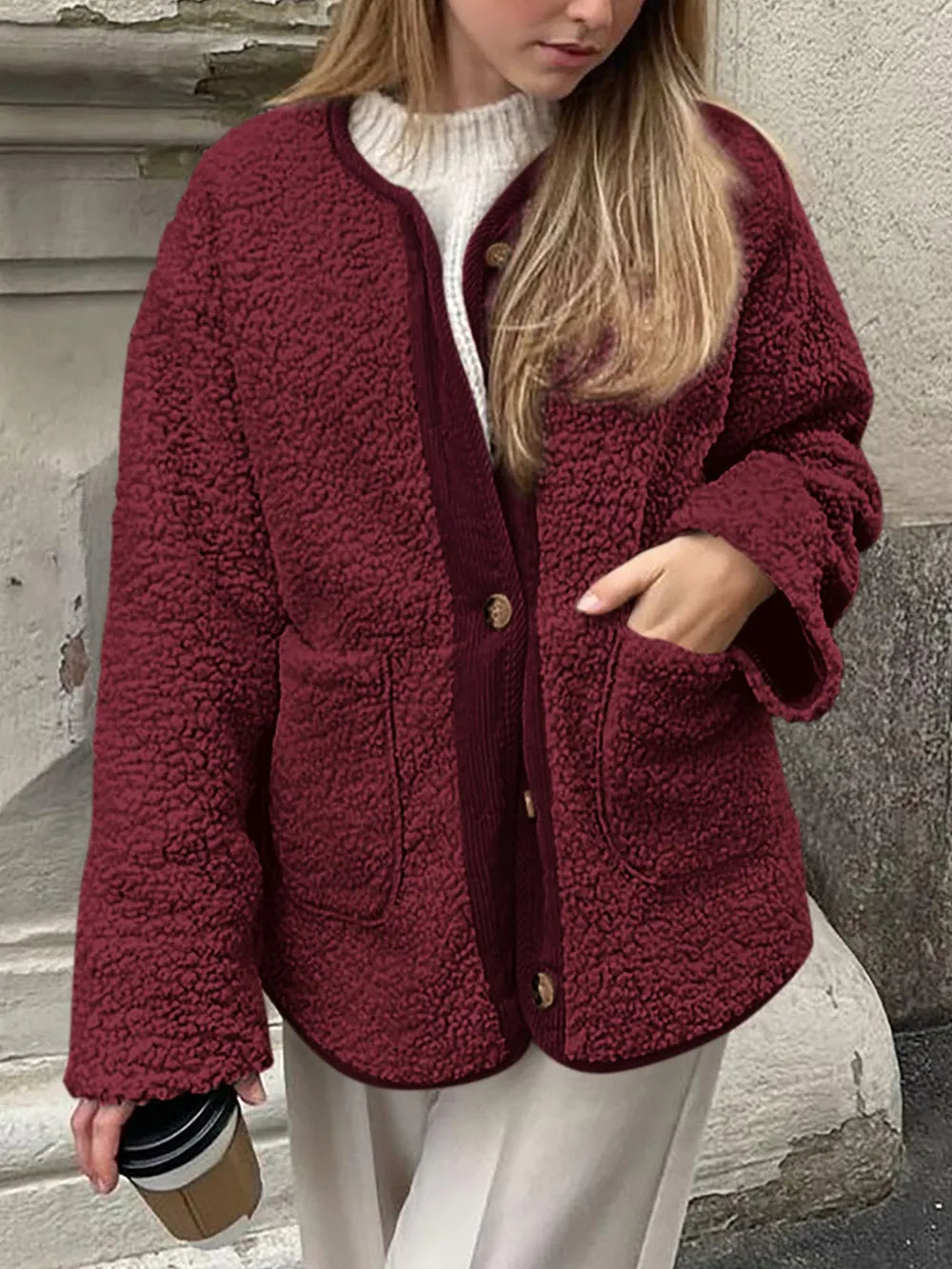 Sherpa Button-Up Jacket