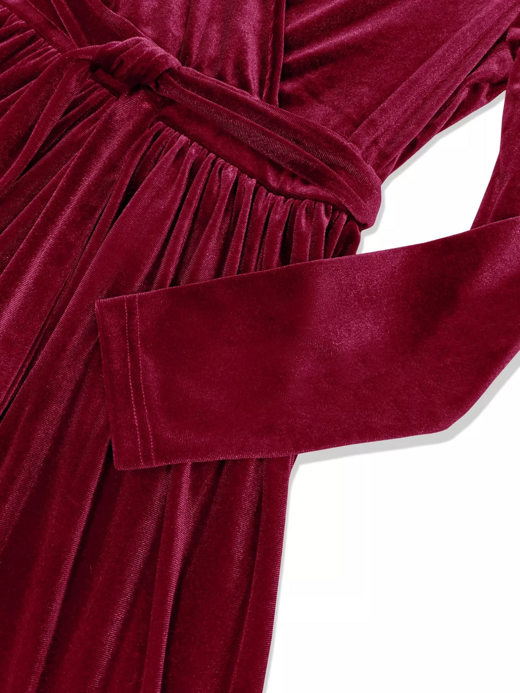 Velvet Wrap Maxi Dress